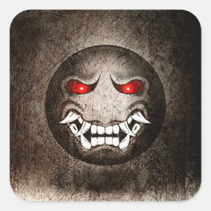 Samuraimoji Vintage Square Sticker
