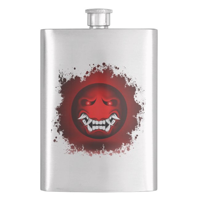 Samuraymoji Flashlight Hip Flask (Front)