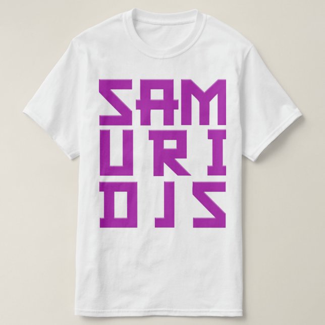 SAMURI DJs Purple Square Design T-Shirt (Design Front)