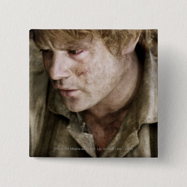 Samwise side face 15 cm square badge (Front)