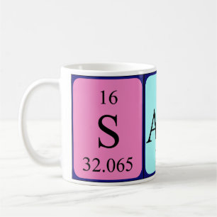 Samy periodic table name mug