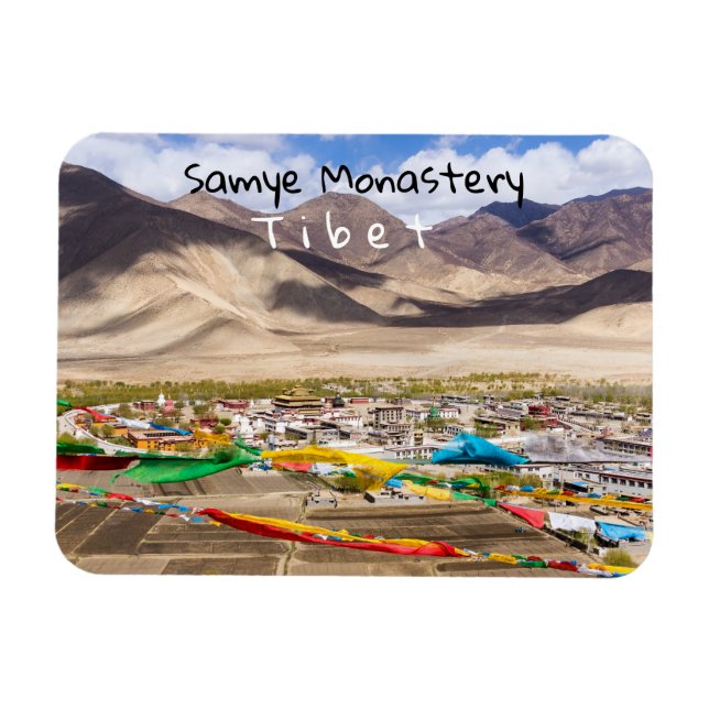 Samye monastery aerial view - Tibet, Asia Magnet (Horizontal)
