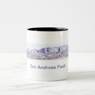 San Andreas Fault near Bombay Beach Two-Tone Coffee Mug