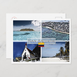 San Andres - Colombia - Mosaic - Postcard