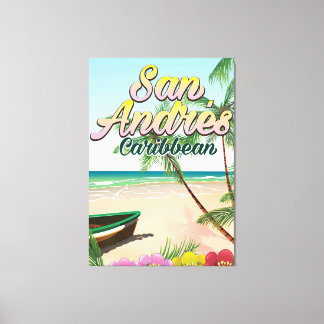 San Andrés island travel poster Canvas Print