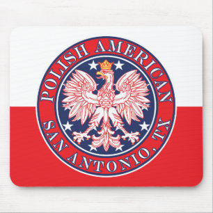 San Antonia Texas Polish American Eagle Mouse Mat