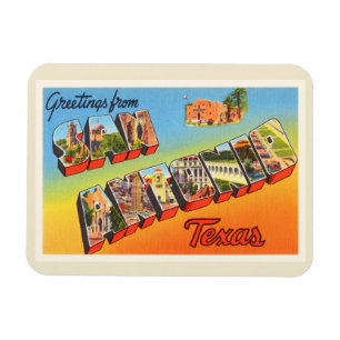 San Antonio #1 Texas TX Vintage Travel Souvenir Magnet
