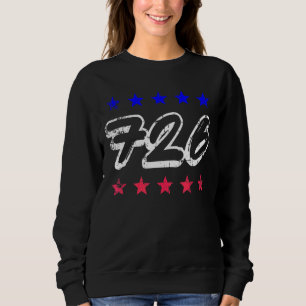 San Antonio Area Code 726 Flag Colours Vintage Sweatshirt