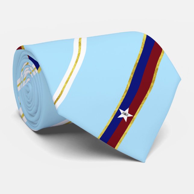 San Antonio city flag-seal Neck Tie (Rolled)
