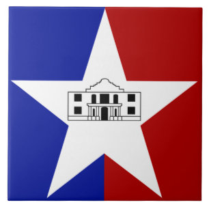 San Antonio city flag Tile