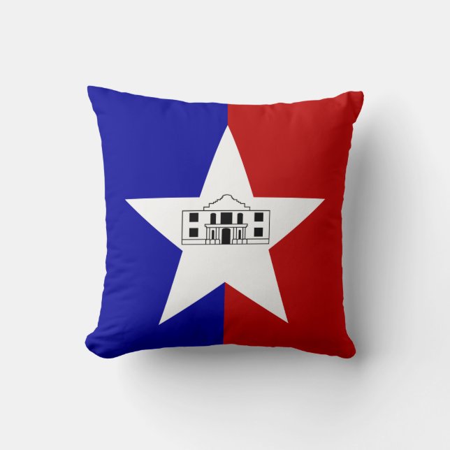 San Antonio City, Texas, Flag American MoJo Pillow (Front)