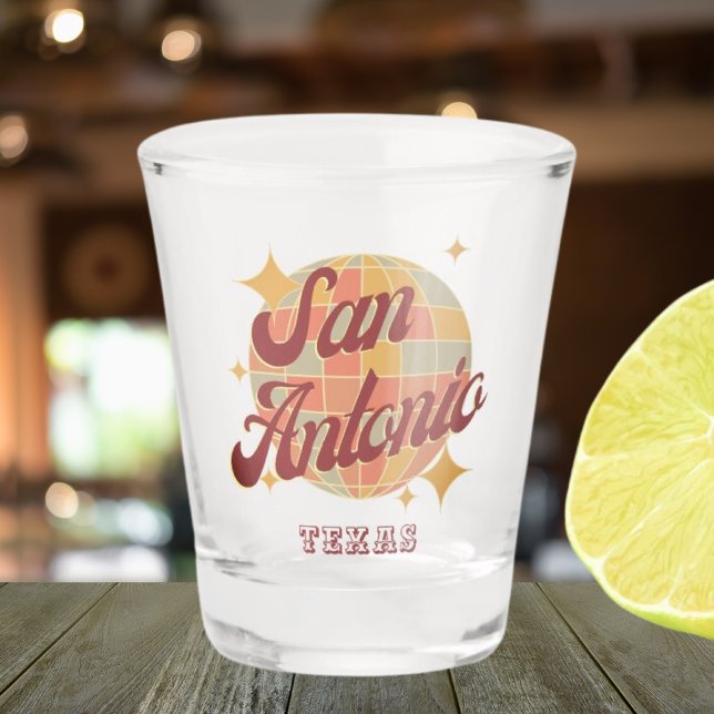 San Antonio City Texas Retro Vintage  Shot Glass (Creator Uploaded)