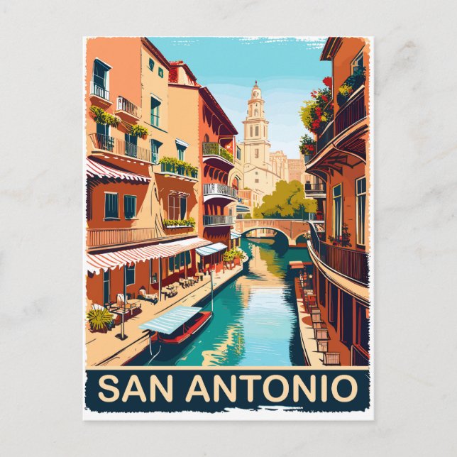 San Antonio, City, Travel Postcard (Front)