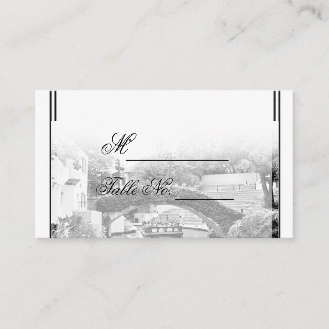 San Antonio Destination Wedding Place Card (Front)