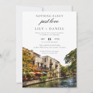 San Antonio Elopement Wedding Reception Invitation