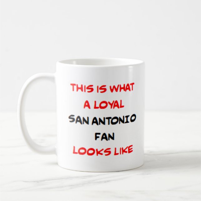 san antonio fan, loyal coffee mug (Left)