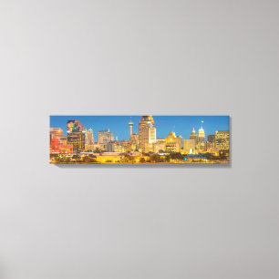 San Antonio Panoramic Skyline View Canvas Print