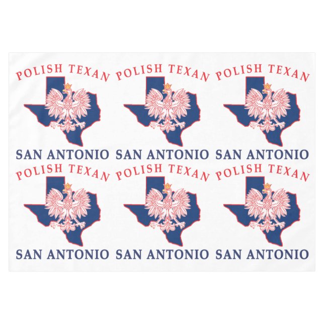 San Antonio Polish Texan Tablecloth (Front (Horizontal))