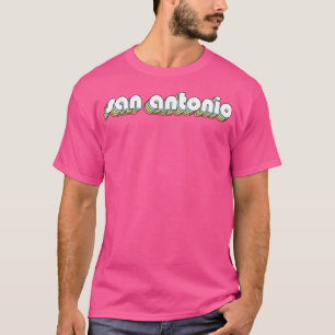 San Antonio Retro Rainbow Typography Faded Style T-Shirt