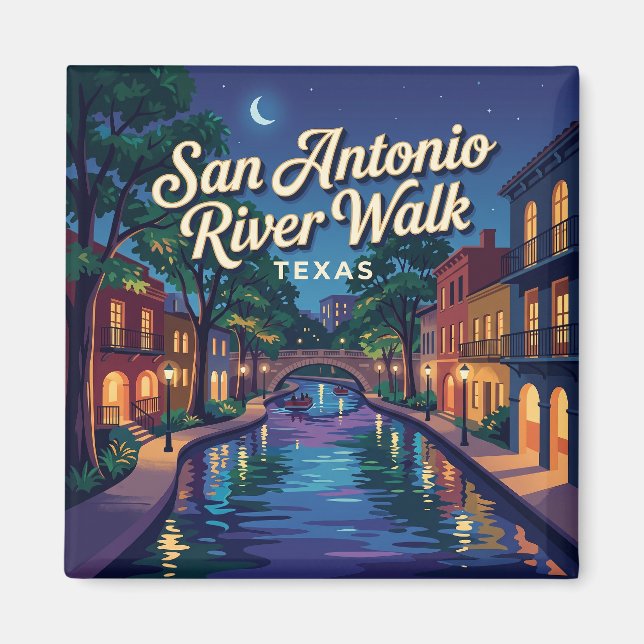 San Antonio River Walk Texas Magnet (Front)