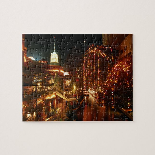 San Antonio Riverwalk at Night Jigsaw Puzzle (Horizontal)