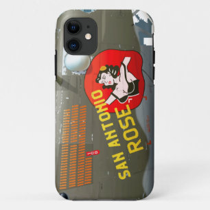 San Antonio Rose B-24 Nose Art (Vintage Fuselage)  iPhone 11 Case