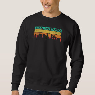 San Antonio Skyline Retro Design for proud San Sweatshirt
