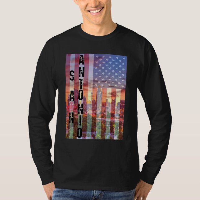 San Antonio Skyline Texas T-Shirt (Front)