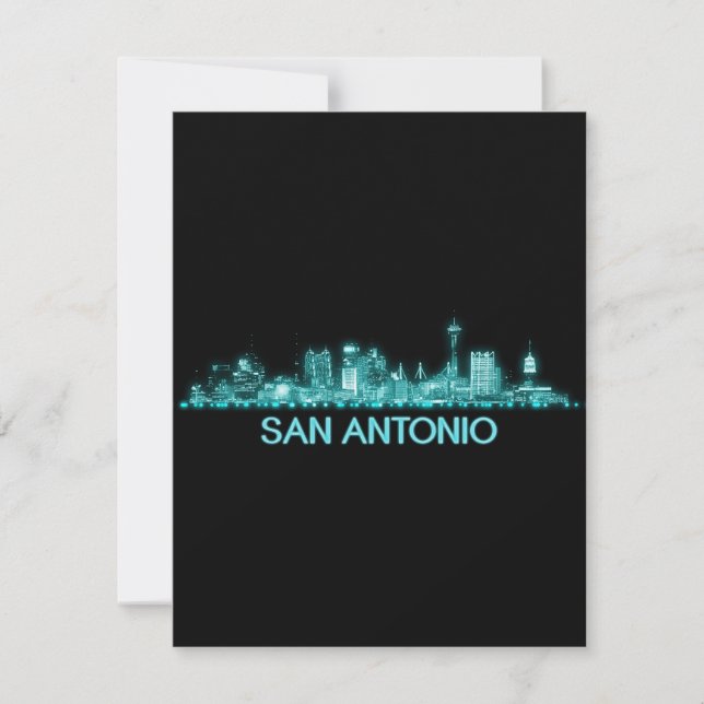 San Antonio Skyline Thank You Card (Front)