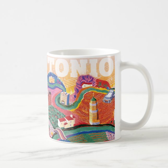 San Antonio Soundscape - an homage to Hockney Coffee Mug (Right)