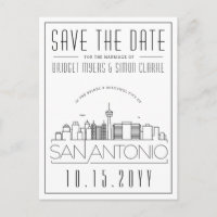 San Antonio | Stylised Skyline Save the Date