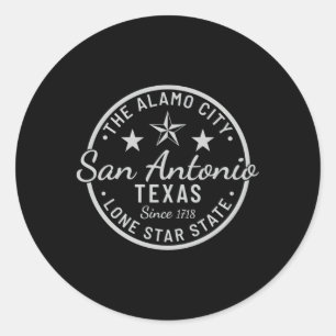 San Antonio Texas Alamo City Estd 1718 Classic Round Sticker