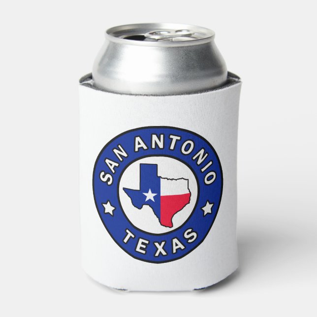 San Antonio Texas Can Cooler (Can Front)