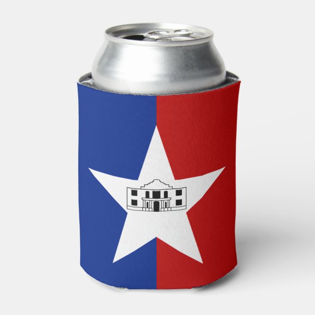 San Antonio (Texas) city flag Can Cooler (Can Front)