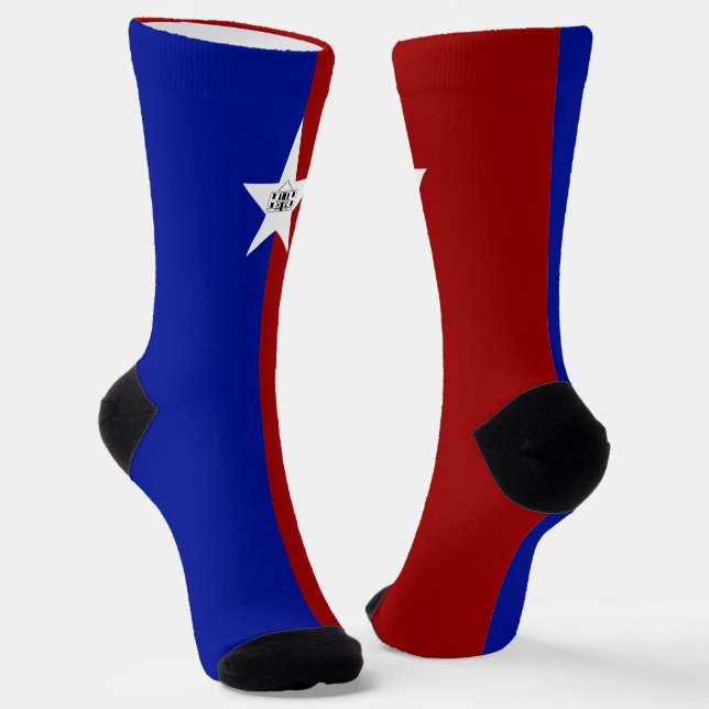 San Antonio (Texas) city flag Socks (Angled)