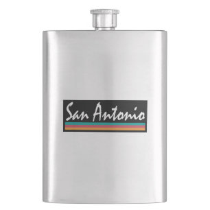 San Antonio Texas Fiesta Colours Hip Flask