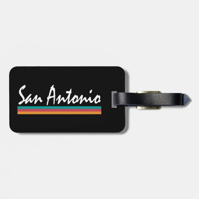 San Antonio Texas Fiesta Colours Luggage Tag (Back Horizontal)