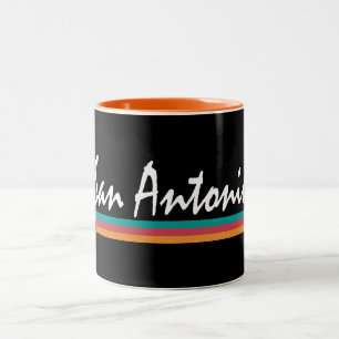 San Antonio Texas Fiesta Colours Two-Tone Coffee Mug