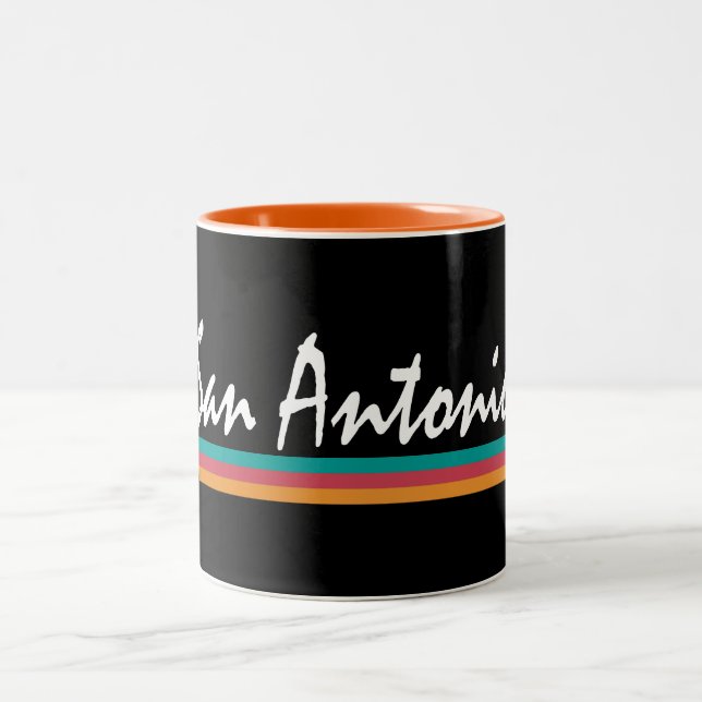 San Antonio Texas Fiesta Colours Two-Tone Coffee Mug (Center)