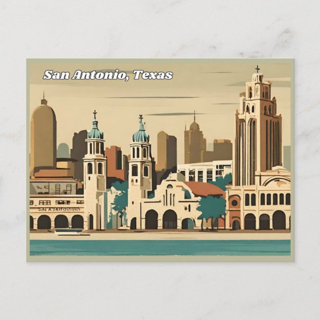 San Antonio, Texas Postcard (Front)
