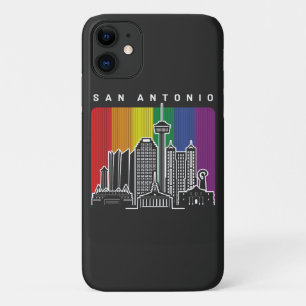 San Antonio Texas Rainbow Flag LGBTQAI Pride iPhone 11 Case