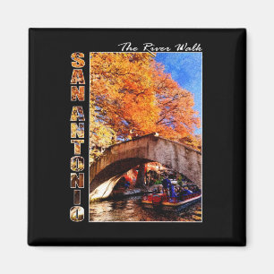 San Antonio, Texas:  River Walk Bridge Magnet