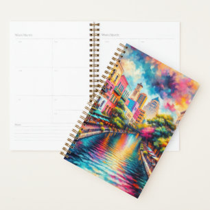 San Antonio Texas River Walk Colourful Planner
