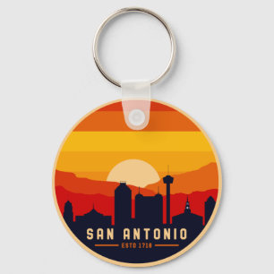 San Antonio Texas Skyline Cityscape Souvenir Key Ring