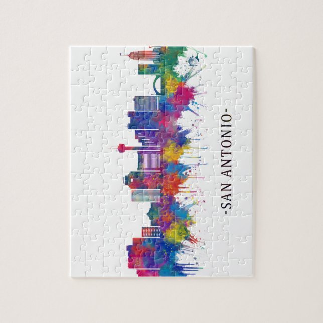 San Antonio Texas Skyline Jigsaw Puzzle (Vertical)