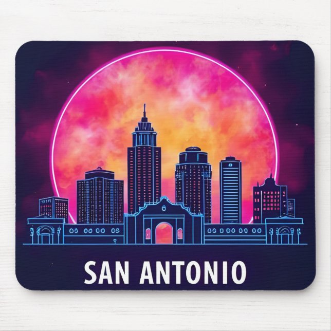 San Antonio Texas skyline Mouse Mat (Front)