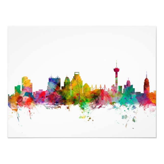 San Antonio Texas Skyline Photo Print (Front)