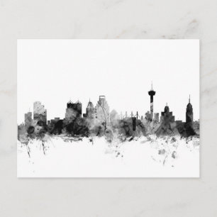 San Antonio Texas Skyline Postcard