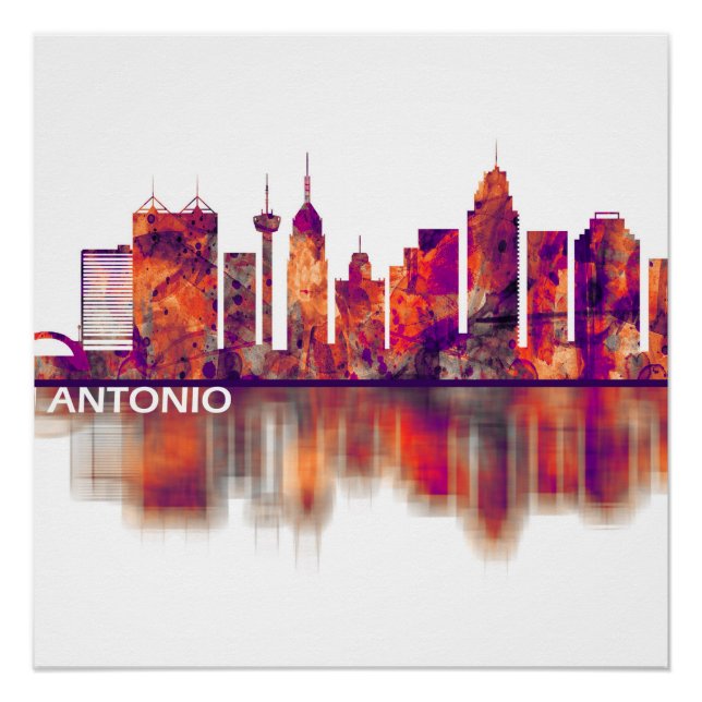 San Antonio Texas skyline Poster (Front)