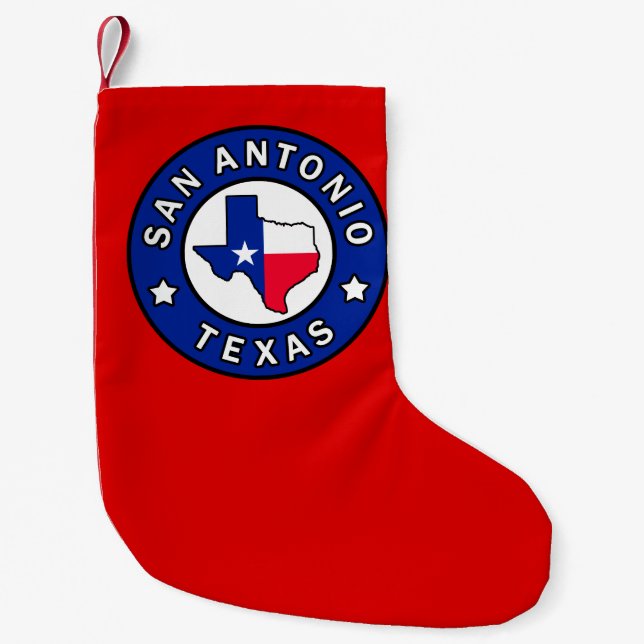 San Antonio Texas Small Christmas Stocking (Front)